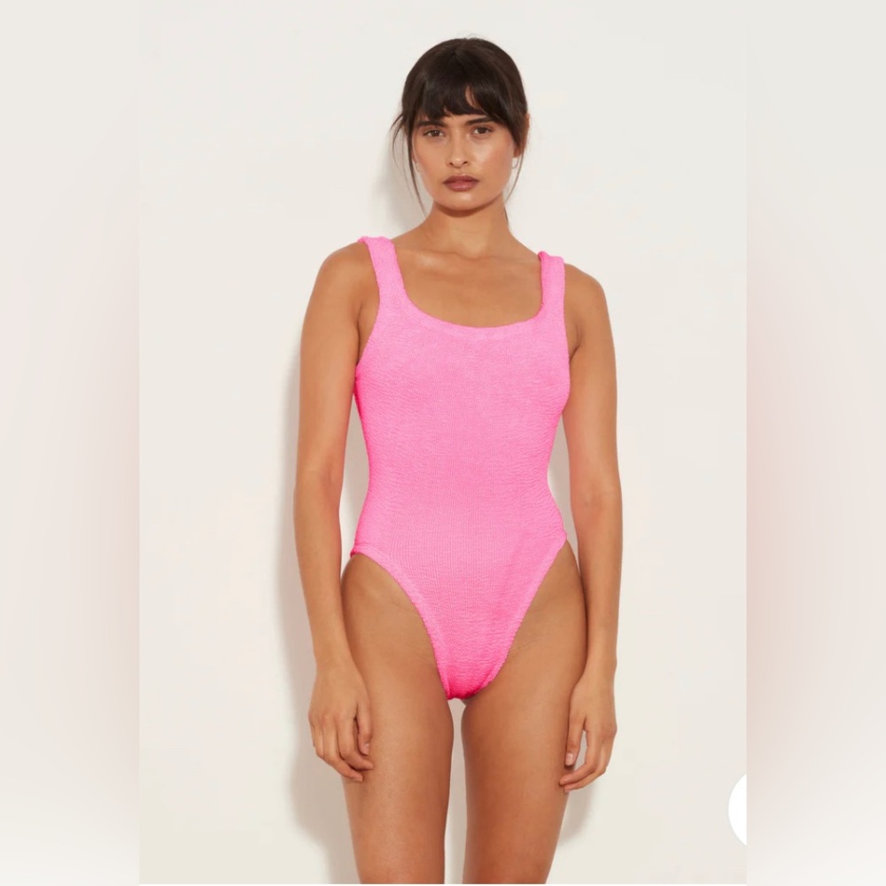 ❌SOLD❌ HUNZA G London Square Neck Swimsuit in Bubblegum